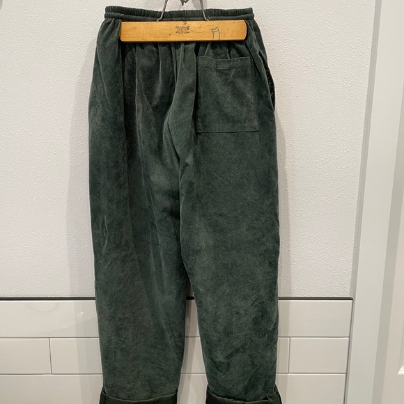 Green Velvet Joggers - Picture 8 of 9